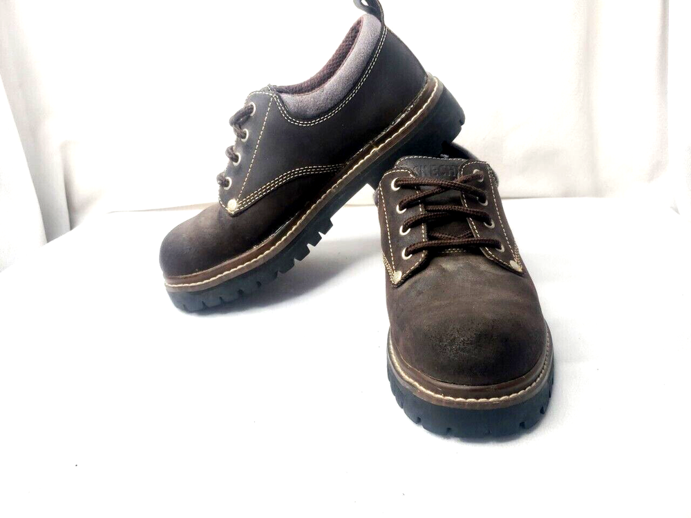 Skechers Jammers Vintage Y2K Chunky Platform Women Size 7.5 Brown Leather