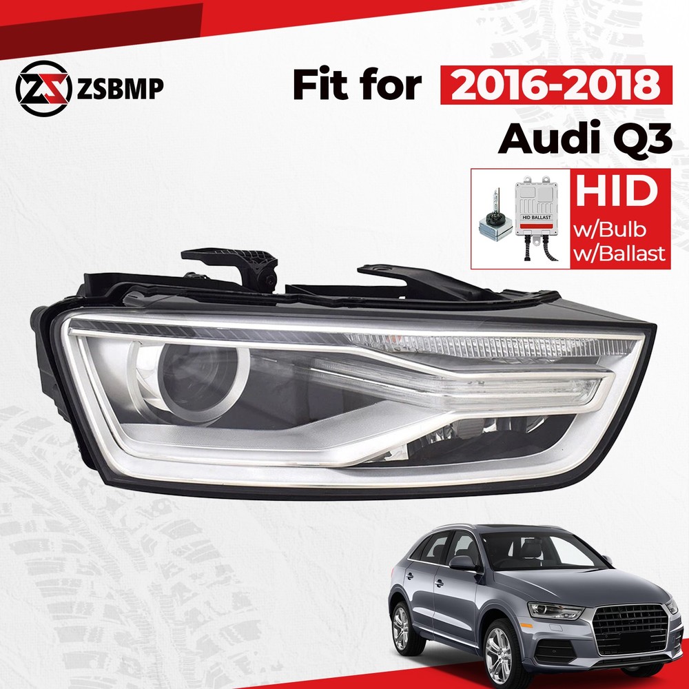 For 2016-2018 Audi Q3 Xenon Headlight Assy W/ Bulb and Ballast Right Side