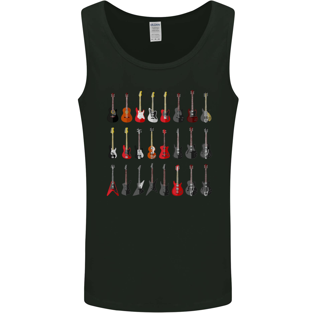 A Collection of Guitars Guitarist Electric Mens Vest Tank Top