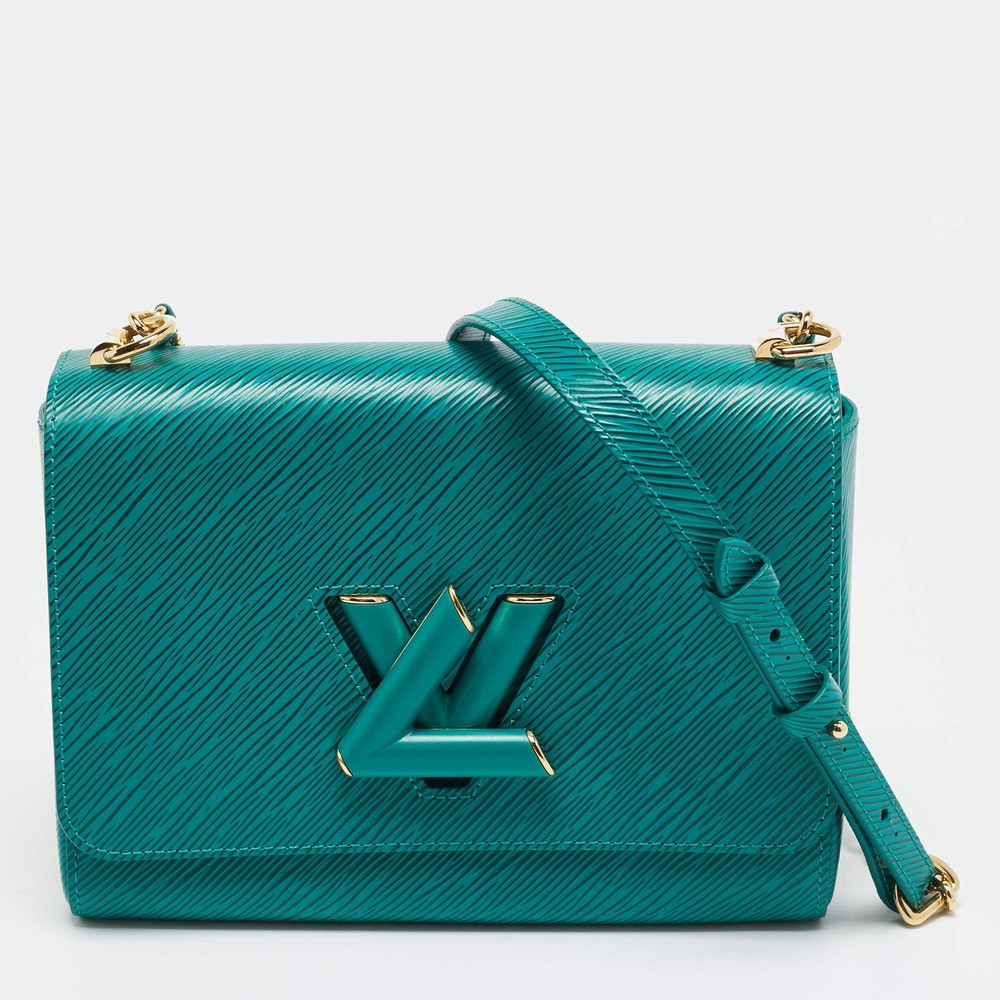 Louis Vuitton Twist MM Emerald Epi Leather Shoulder Bag