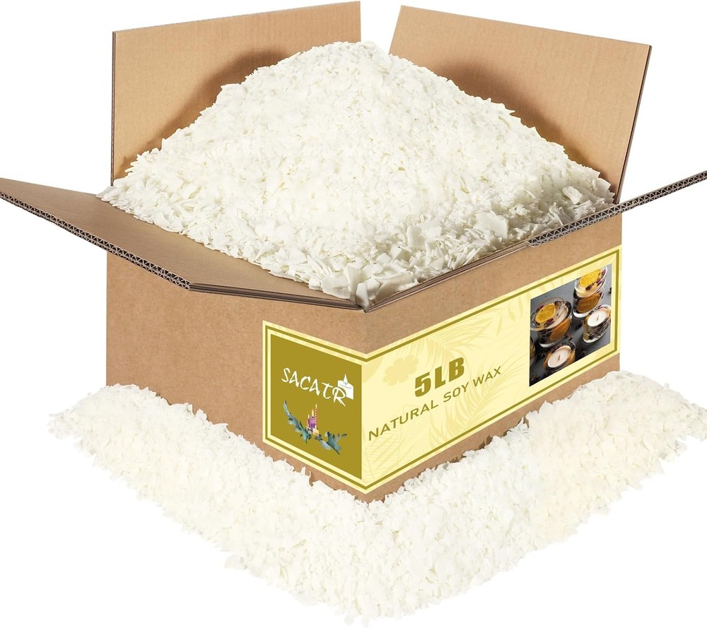 5LB Soy Wax for Candle Making, 100% Soy Wax - Natural Candle Wax- No