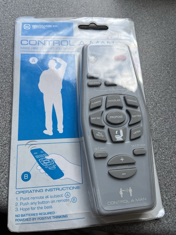 Control A Man Remote Control Make Him Do What You Want Novelty Gag Gift -New