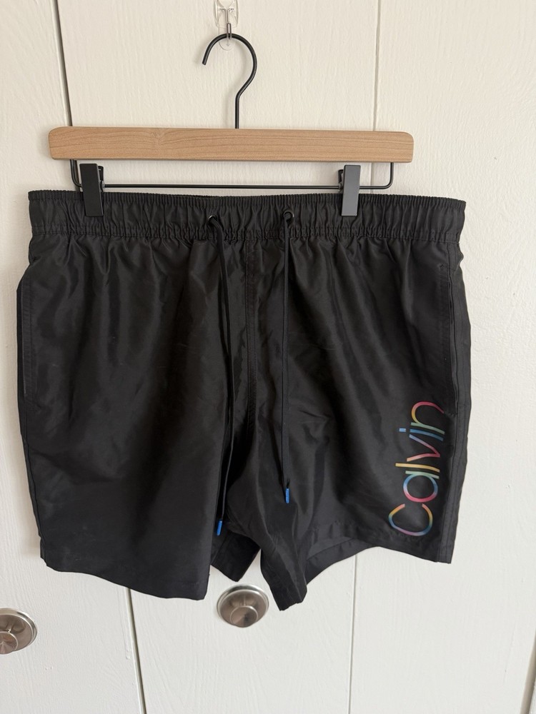 Calvin Klein Men's Swim Trunks Size Large, Large Side Logo