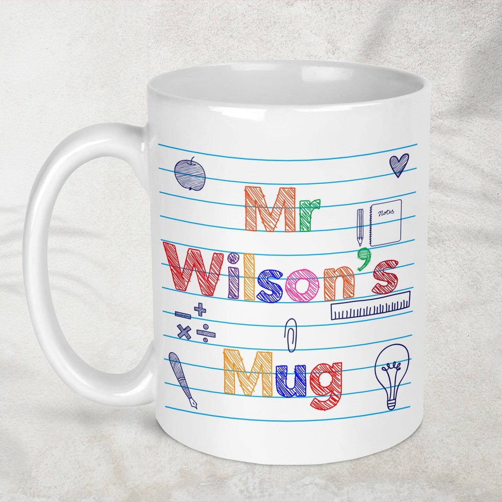 Teacher Name Mug Teacher Coffee Cup End Of Term Gift Childminder Present Nursery