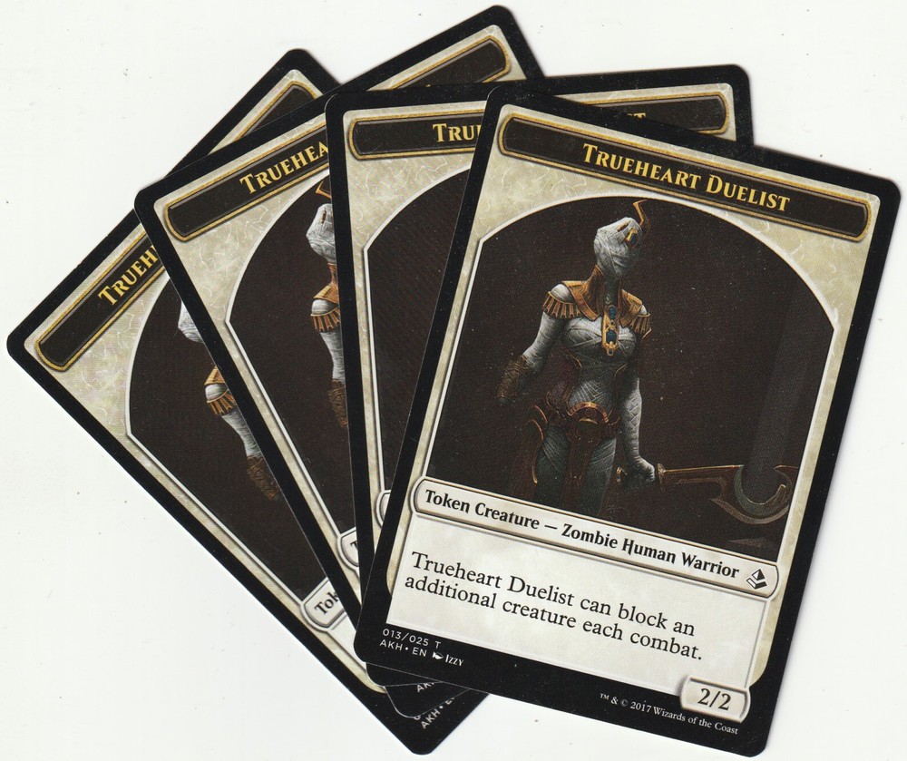 ✪ 4 MAGIC The Gathering TRUEHEART DUELIST Creature Tokens PLAYSET AKH/EN NM/EX