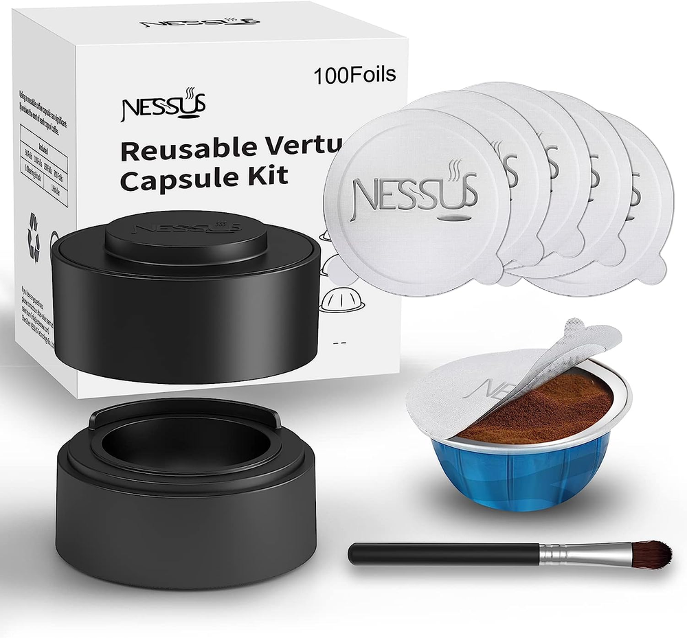 Reusable Vertuo Capsule Kit, [Alseal EZ FIT] for Reusable Nespresso Pods with 10