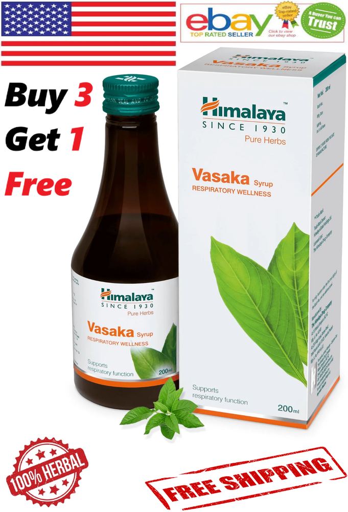 Himalaya Vasaka Syrup For Respiratory Wellness 100% Herbal 200ml. (FREE SHIP)