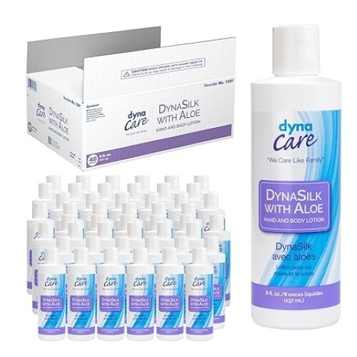 DynaSilk Aloe Moisturizing Hand Body Lotion 48pk 8oz by Dynarex #1391