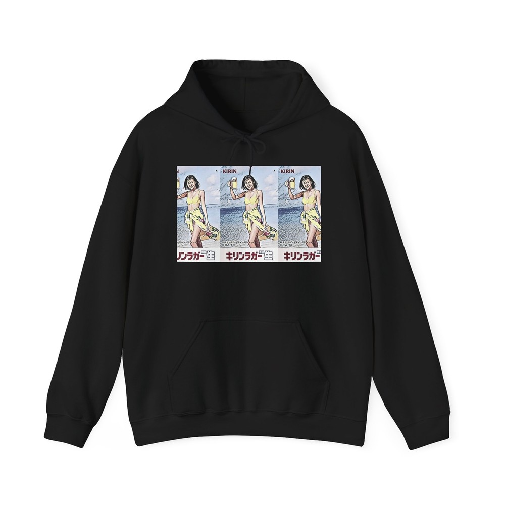 Kirin Retro Ad Art Graphic Print Crewneck Unisex Heavy Blend Hooded Sweatshirt