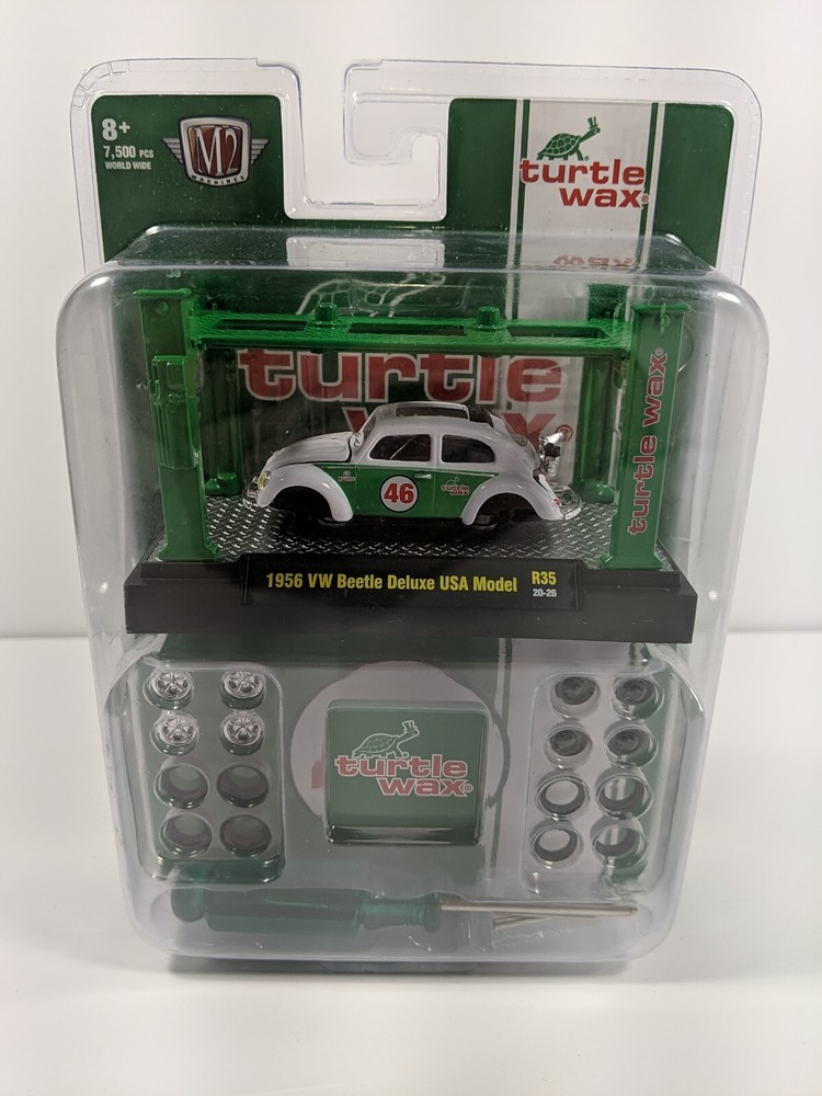 M2 Machines Turtle Wax 1/64 Model Kit 1956 VW Beetle Deluxe USA Model R35 20-26