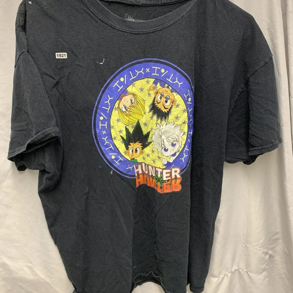 Hunter X Hunter Shirt Adult Extra Large Black Short Sleeve Graphic Print Men’s