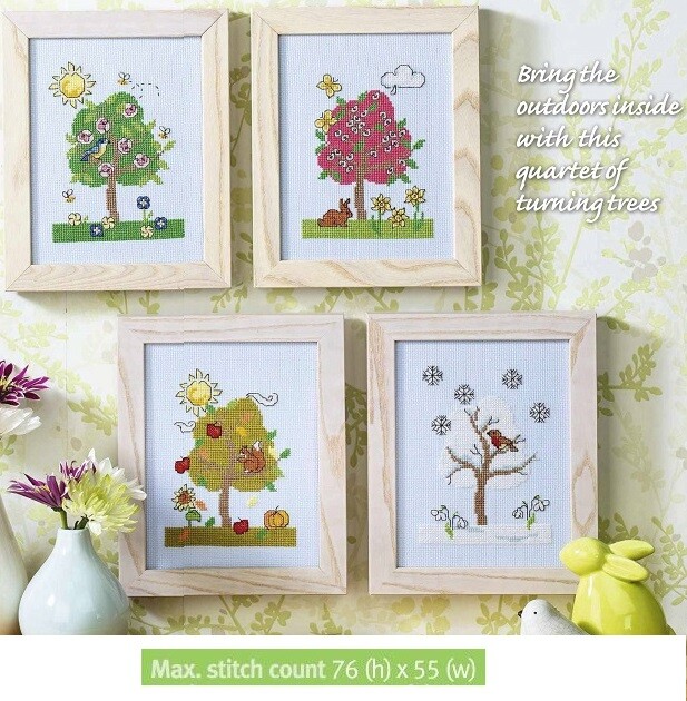 SEASONAL TREES  CROSS STITCH PATTERN ONLY    EK - ESV-image