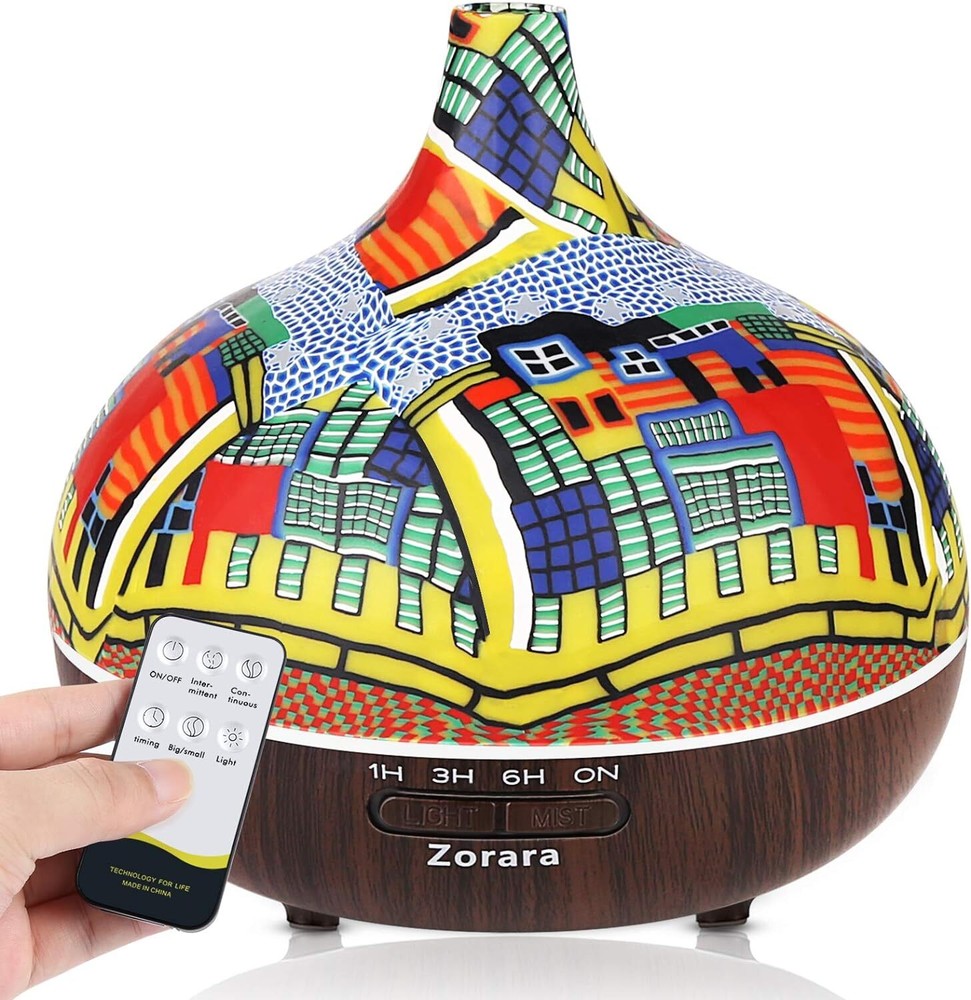 550ml 3D Glass Ultrasonic Cool Mist Humidifier Aroma Essential Oil Diffuser