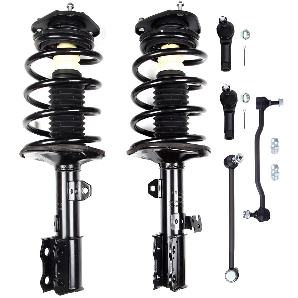 02-06 Nissan Altima 2.5L Front Suspension Kit - Strut Spring Sway Bar Tie Rod