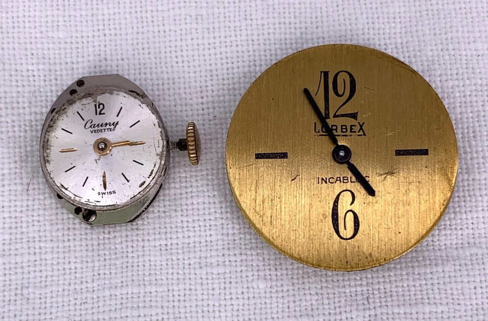 Vintage Lurbex Cauny Watch Lot FEF 6600 For Parts or Restoration
