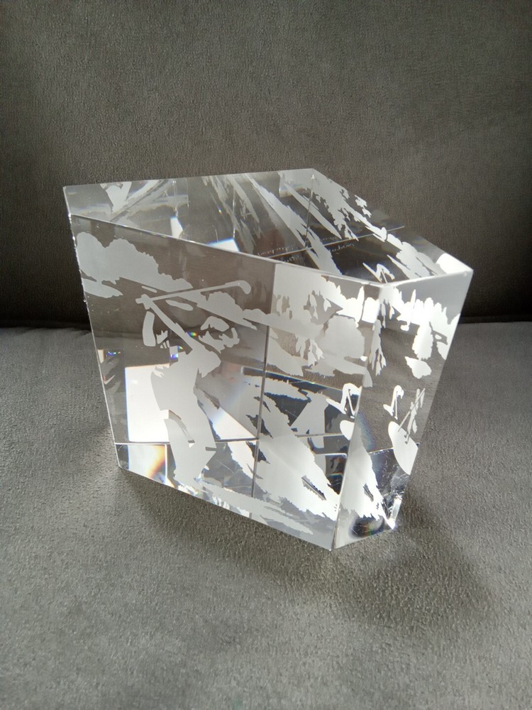 Signed STEUBEN Etched Glass 