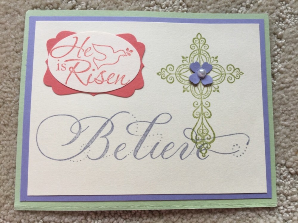 He is risen Believe card kit of 6 made w/ Stampin' Up!