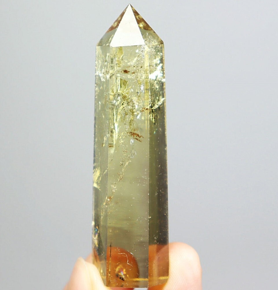 Natural Citrine Quartz Crystal Point Stone Tower Obelisk Wand Reiki Healing