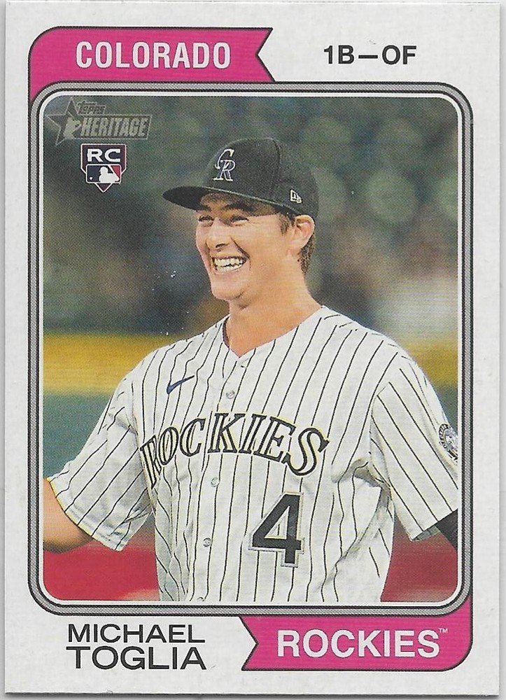 Michael Toglia 2023 Topps Heritage SP #724 Rookie Card RC