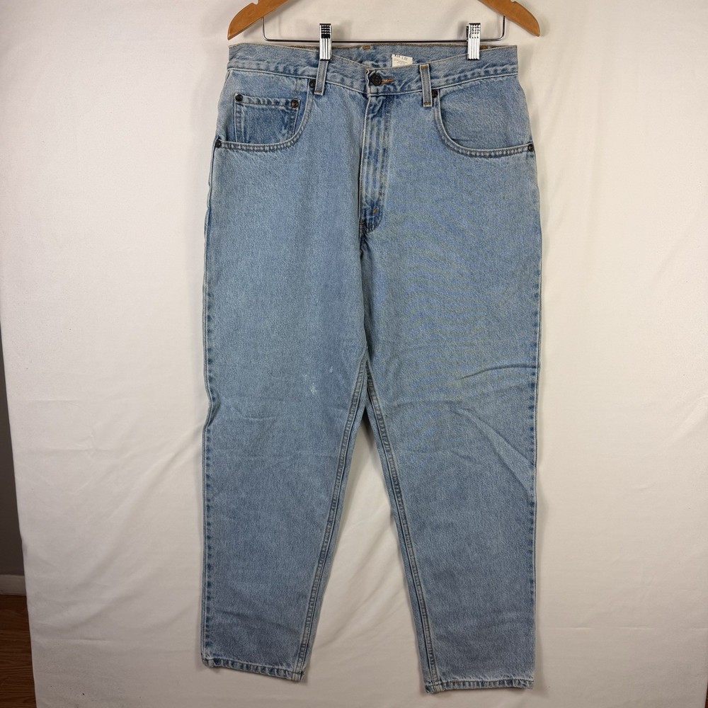 Vintage Levis 545 Jeans Mens 34x30 Blue Loose Fit USA Made Distressed 90s Denim