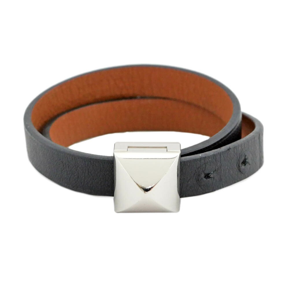 Hermes Medor Enfini Dubletour Bracelet T2 Black Silver Metal