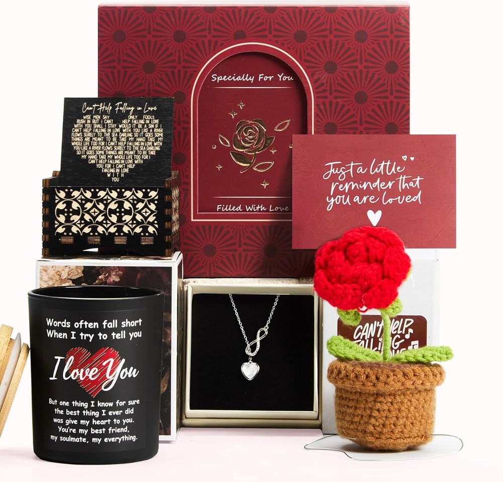 Valentines Day Gifts for Her, Romantic Gifts for Girlfriend, Wife, 4IN1 Gift Set-image