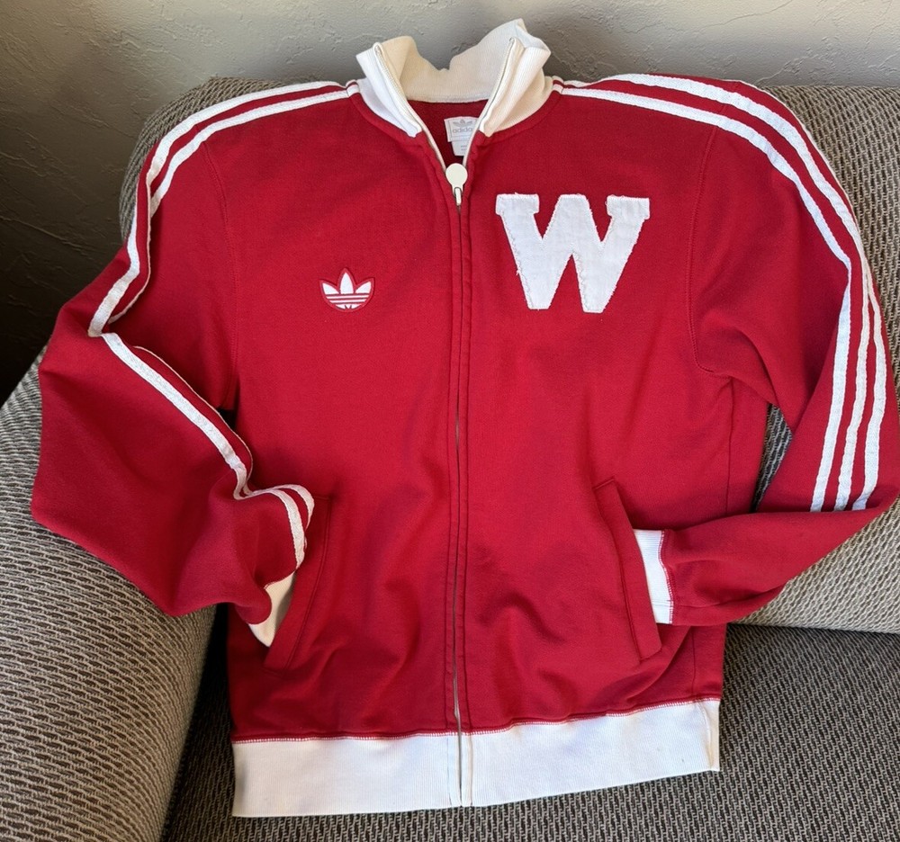 Vintage NCAA Adidas Wisconsin Badgers Track  Jacket Men’s Size Medium NCAA 2012