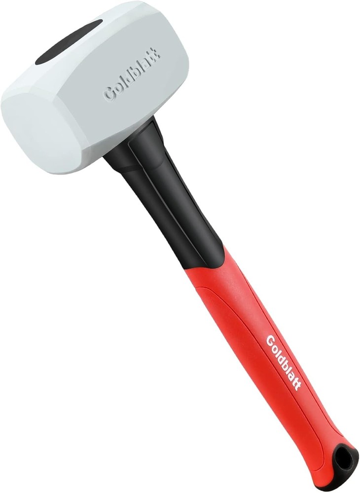 16 oz Rubber Mallet with Low Recoil Solid Head and Soft-Grip Handle
