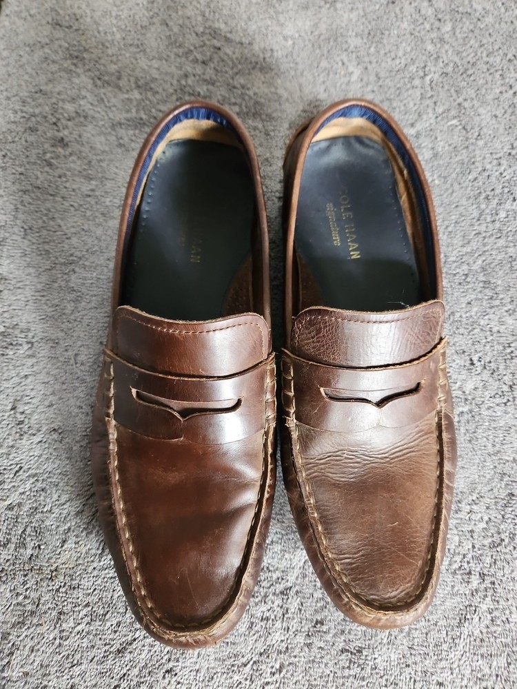 Cole Haan Shoes Men's 10M Brown Leather  Moccassin Driving Penny Loafers