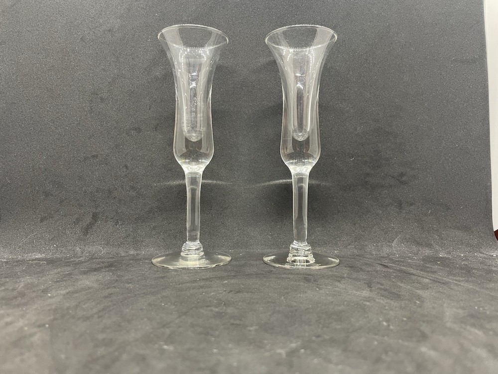 Vintage Set of 2 Tulip Shaped Aperitif Cordial Liqueur Glasses, 6
