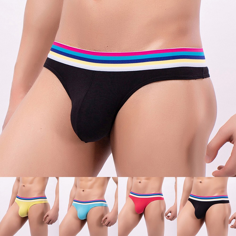 Fashion Forward Mens Low Waist Briefs Underwear with Bulge Pouch Perfect Fit