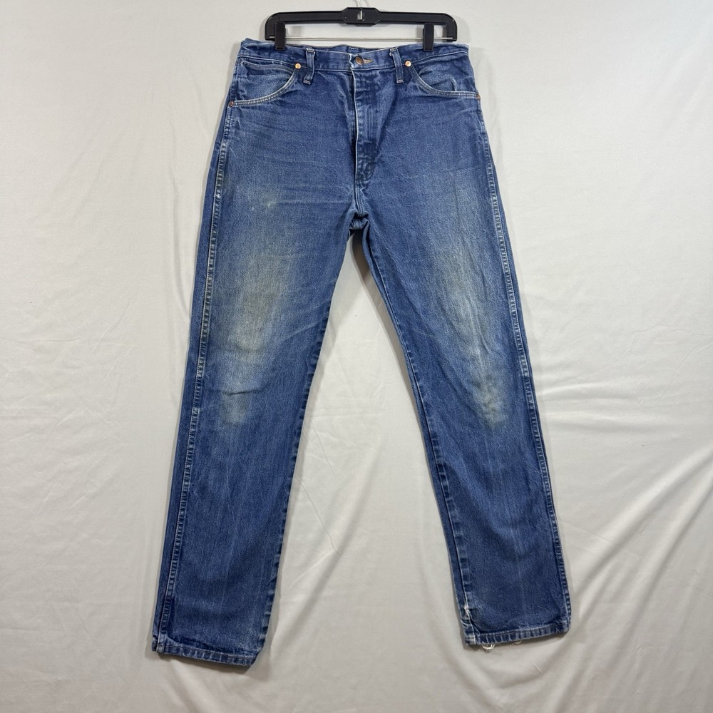 Wrangler Jeans Mens 32x34 Blue Cowboy Cut 13MWZ Rodeo Western Medium Wash Denim