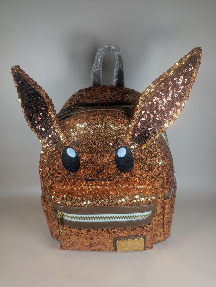 Loungefly Pokémon Exclusive Eevee Sequin Cosplay Mini Backpack Bag New