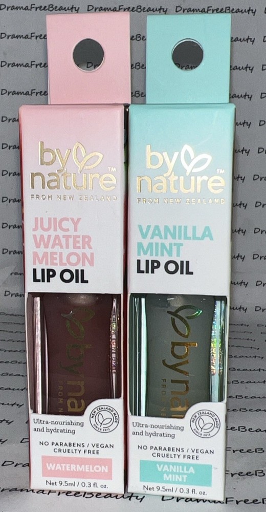 By Nature New Zealand Juicy Watermelon Vanilla Mint Nourishing Lip Oil