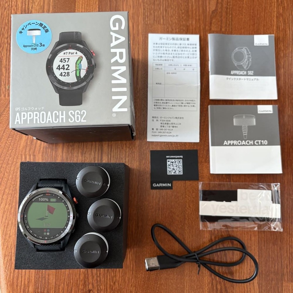 Garmin Approach S62 GPS Golf Watch with CT10 Sensor for Enhanced Performance  