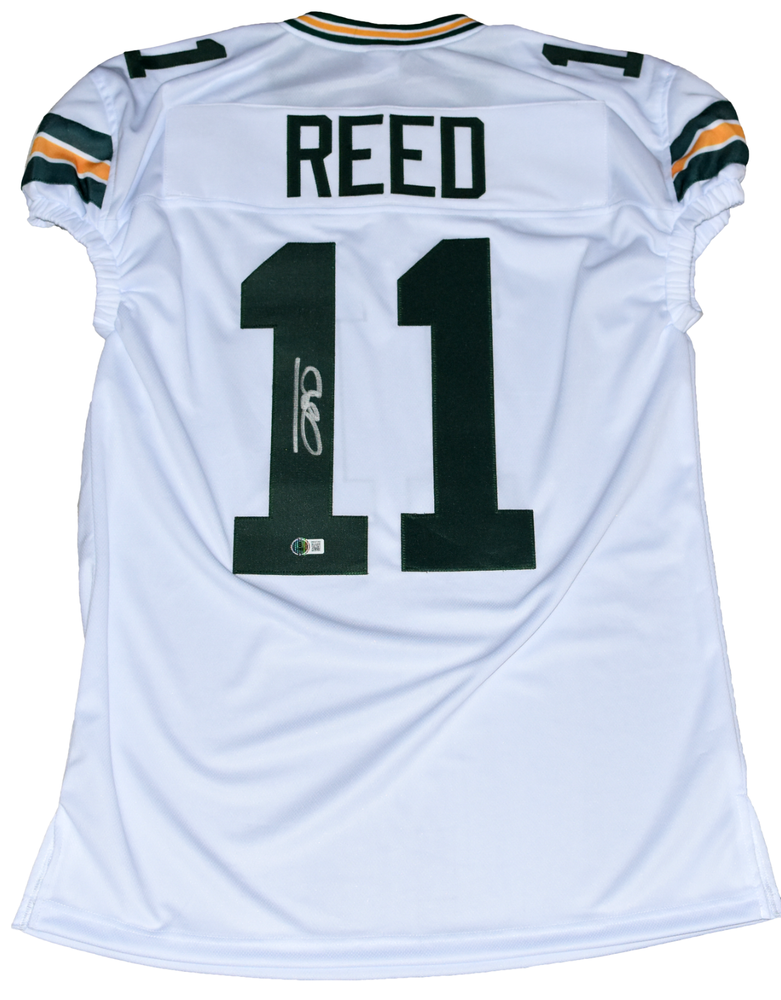 JAYDEN REED AUTOGRAPHED GREEN BAY PACKERS #11 WHITE GAME CUT JERSEY BECKETT