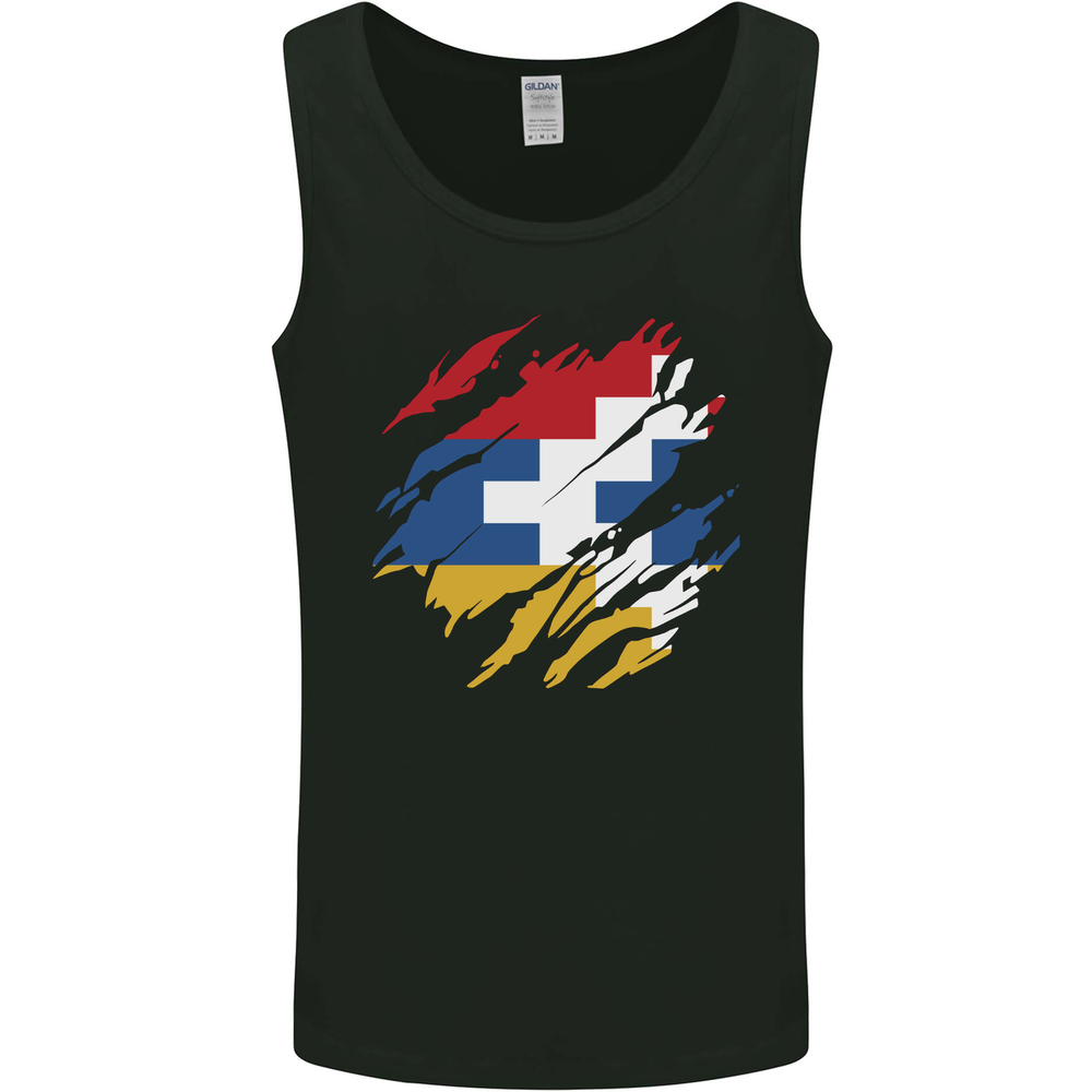 Torn Flag Nagorno Karabakh Mens Vest Tank Top