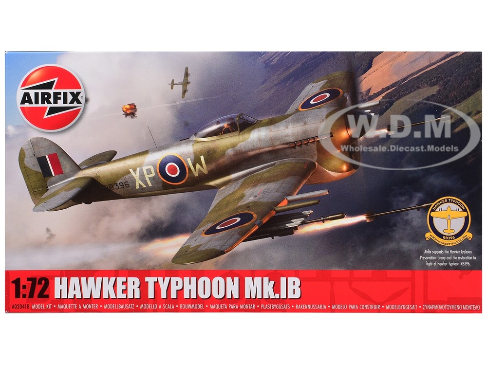 LEVEL 1 MODEL KIT HAWKER TYPHOON MK.IB AIRCRAFT 1/72 SCALE BY AIRFIX A02041 B
