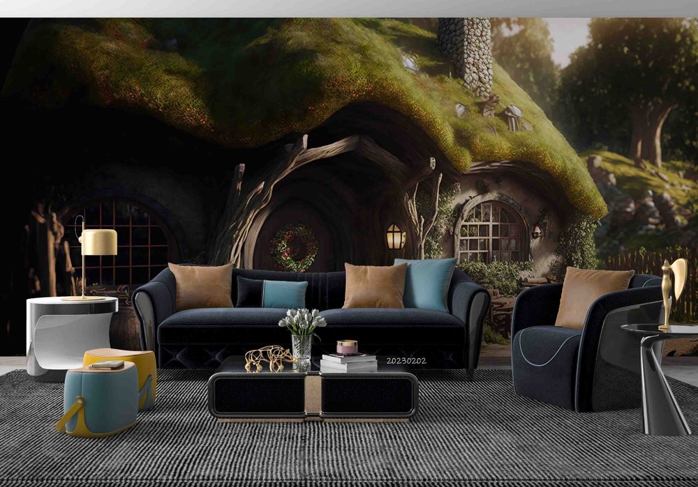 3D Hobbit House Wall Murals Wallpaper Murals Wall Sticker 4