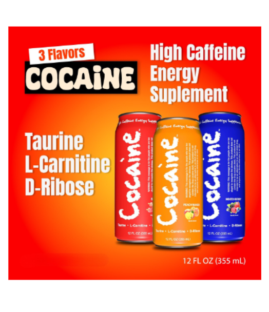 Cocaine High Caffeine Energy Drink Variety Pack - 9 Pack (3 Flavors, 3 of Each)