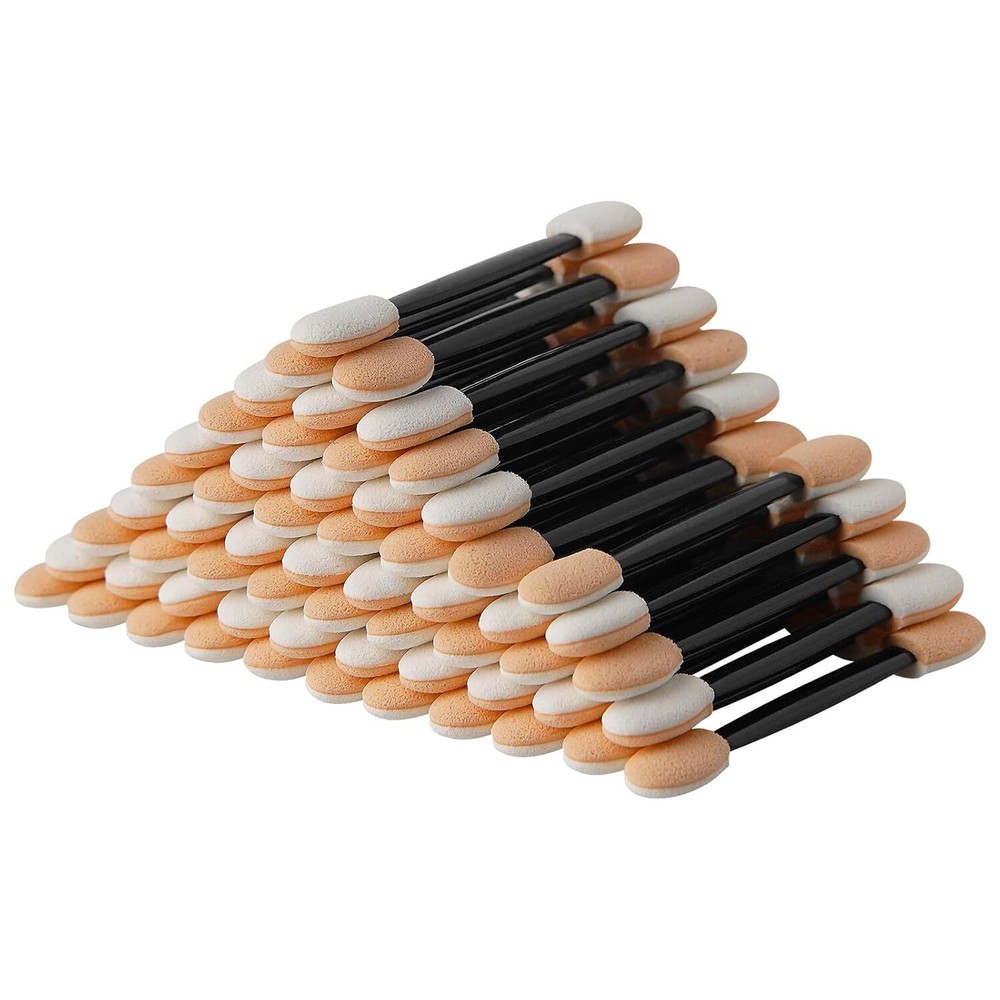 50 Eye Shadow Applicators Disposable Foam Makeup Brush Sponge Stick Palette