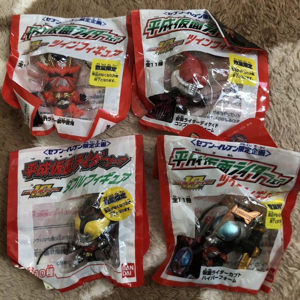 Kamen Rider Double Twin Figure Set 4 Types 7-Eleven Exclusive Used-image