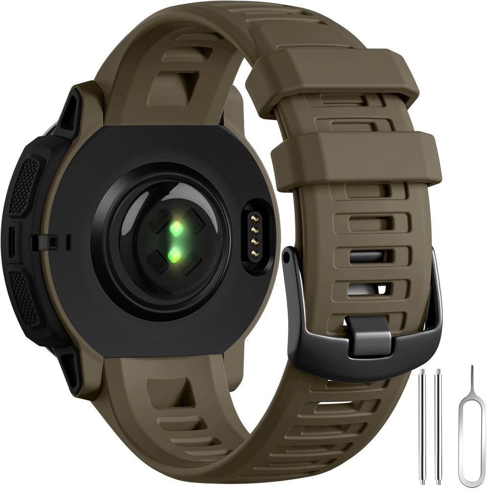 GEAK Compatible with Garmin Instinct Watch Bands, 22mm Soft Silicone Strap Sport