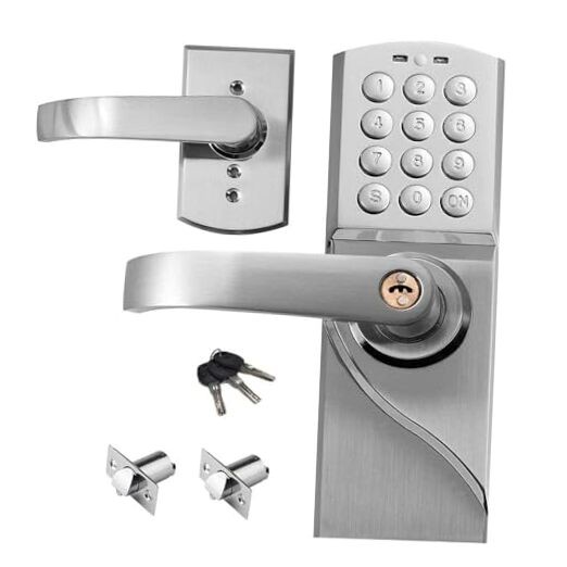 Keyless Entry Door Lock with Keypad and Handle for Secure Keyless Access  