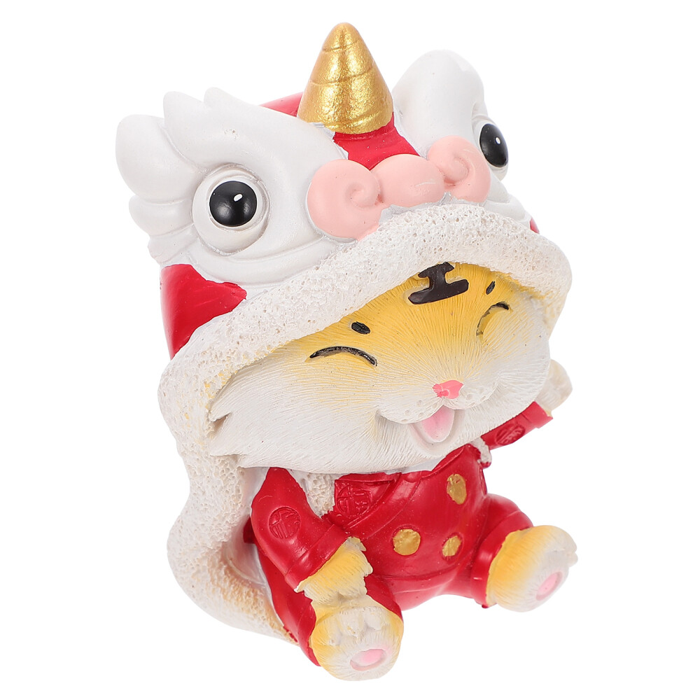 Resin Tiger Statues Succulent Flowerpot Decor Ornament Cat Baby Child