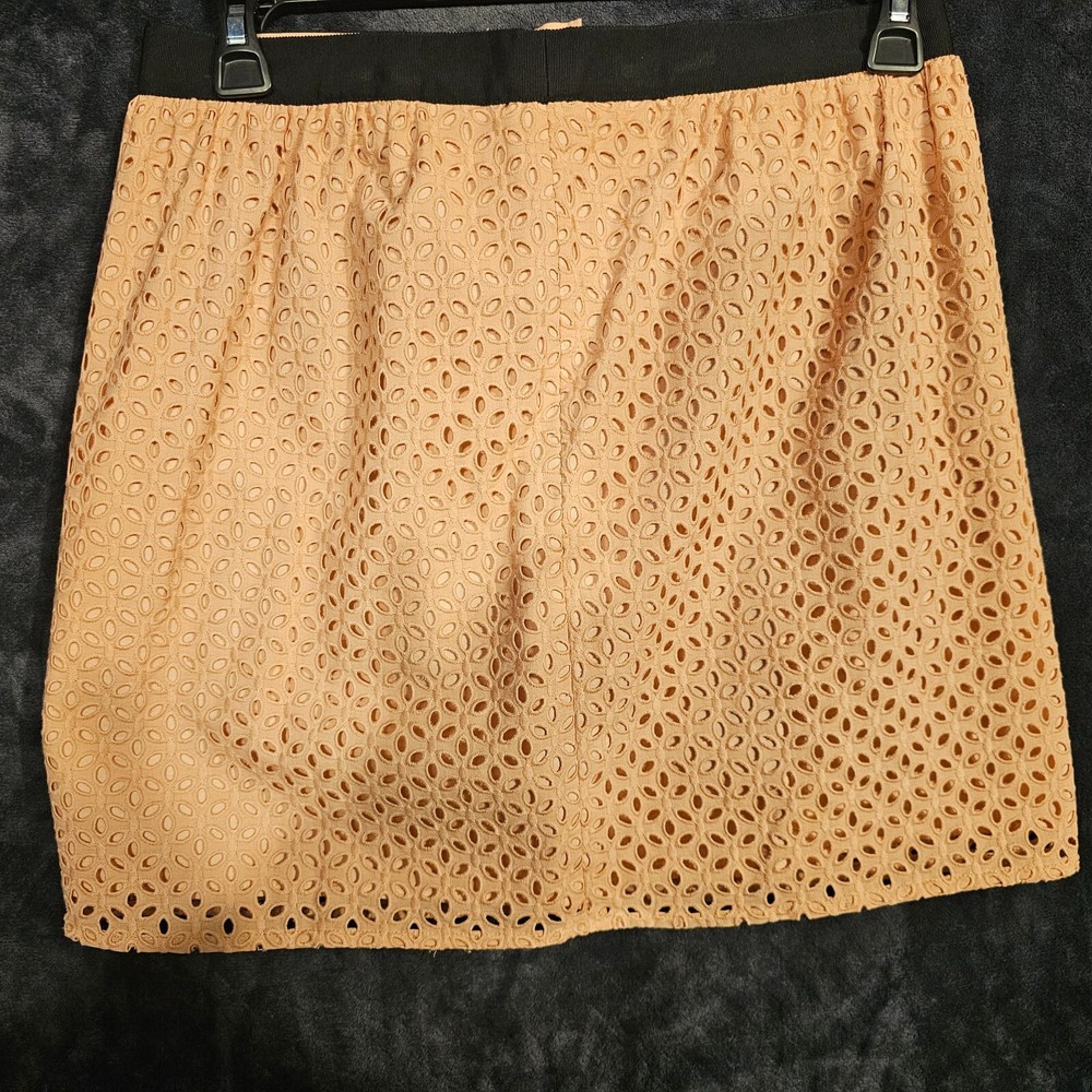 Ann Taylor Loft Petite 8P Pink Quilted Skirt with Shimmer Pockets & Lining