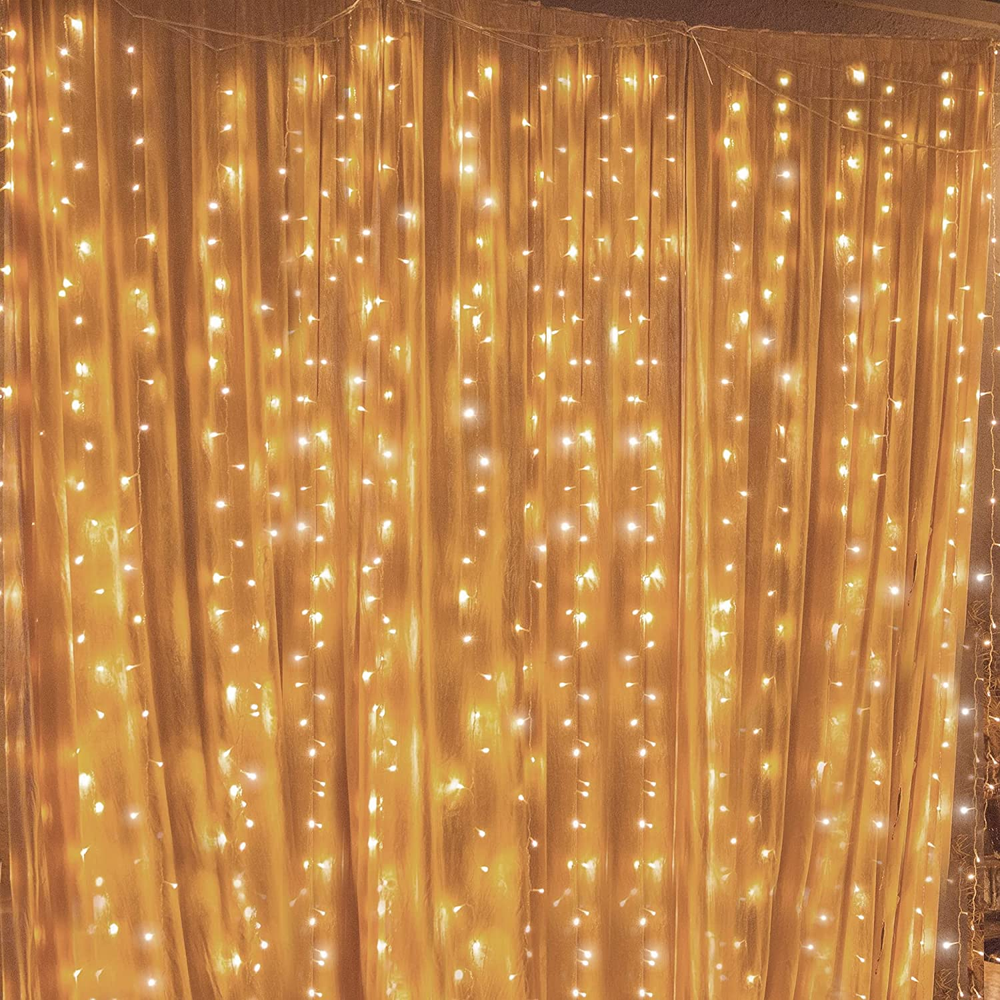 300 LED Window Curtain String Light Wedding Party Home Garden Bedroom Outdoor In