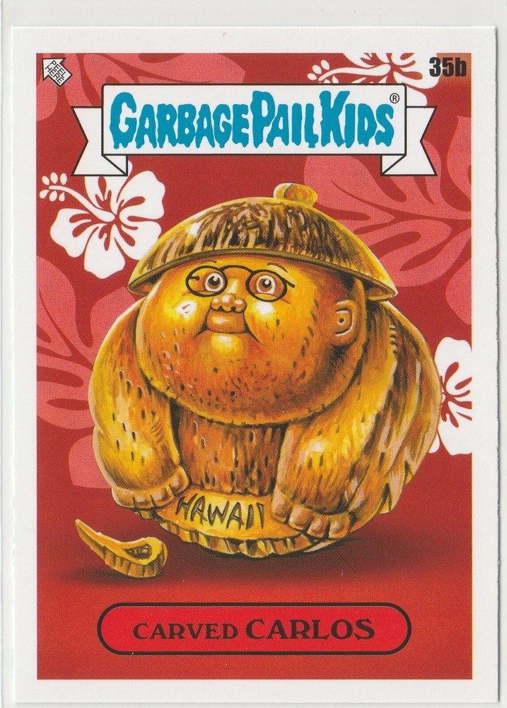 Vintage 2021 GPK Carved Carlos #35b Go On Vacation Card