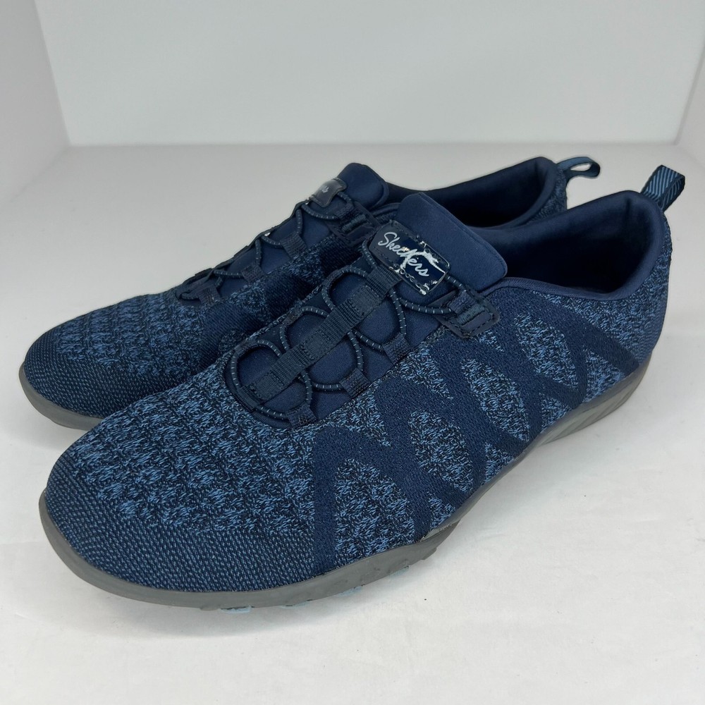 Skechers Womens Breathe-Easy Infi-Knity Navy Size 9.5 Trainers  