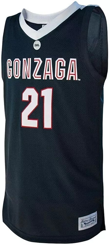 3XL Gonzaga Bulldogs Rui Hachimura #21 Retro Brand Navy Official NCAA Game Jerse
